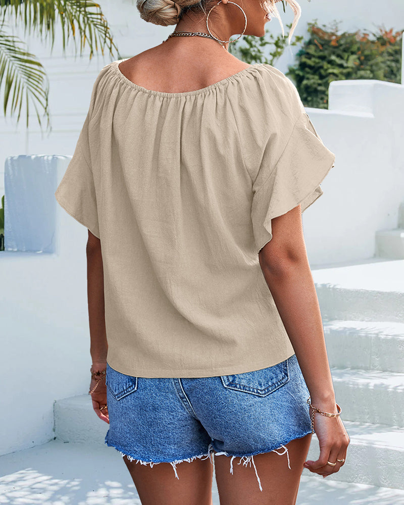 Livia | Bluse mit Leichtem Material und Verspielten Ärmeln für Damen