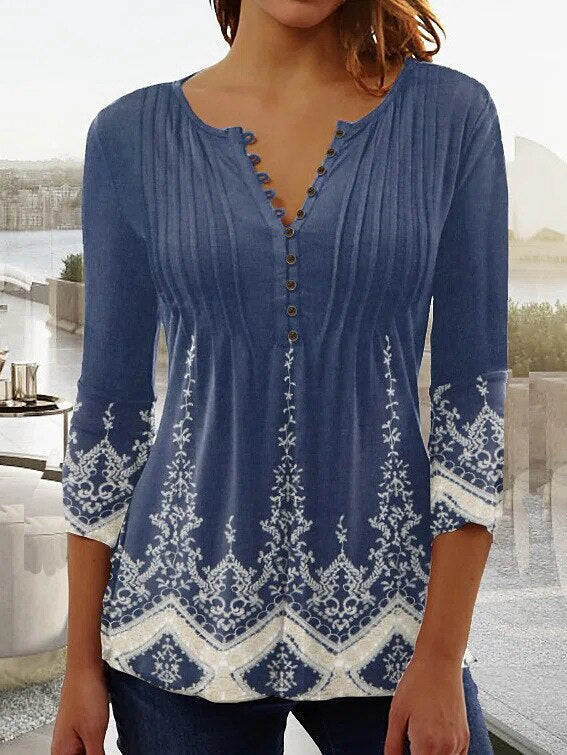 Liana | Bluse mit Leichtem Stoff und Floralprint für Frauen