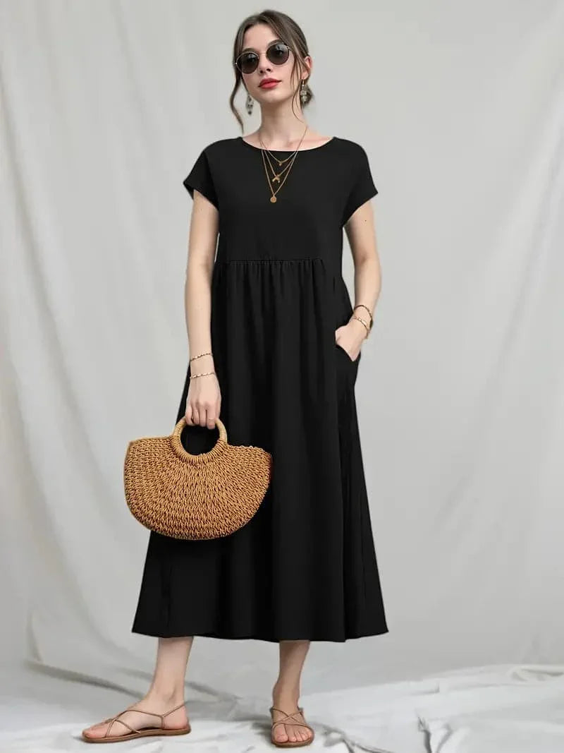 Liana | Midi-Kleid mit Elegantem Schnitt und Atmungsaktivem Stoff für Frauen