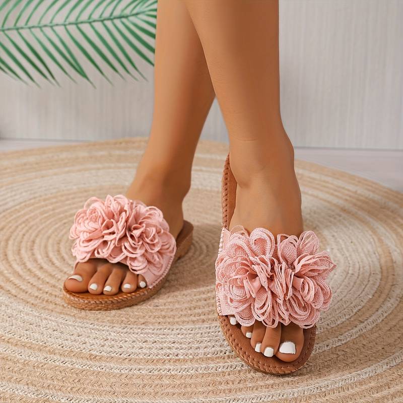 Liora | Slipper mit Floralen Akzenten und Gepolsterter Fußbettung für Damen
