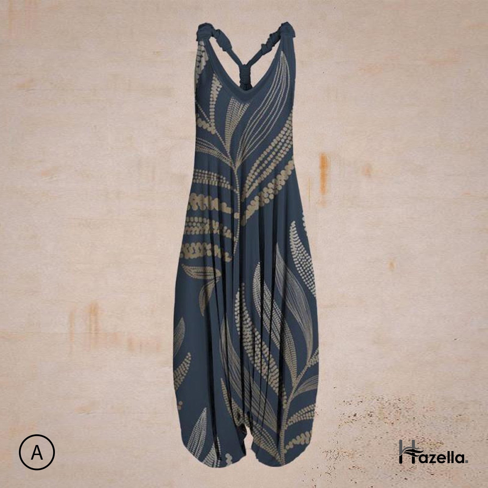 Luna | Harem-Overall mit Künstlerischem Design und Bequemer Passform für Sommerliebhaber