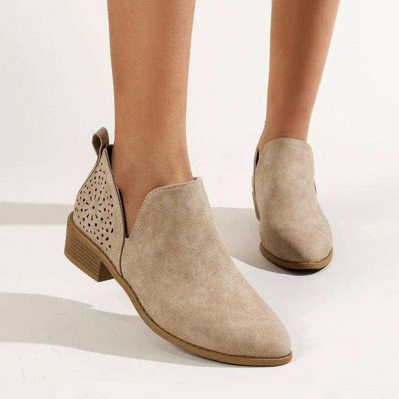 Holga | Damen Stiefeletten mit Chunky Heel - Schlanke Ankle Boots