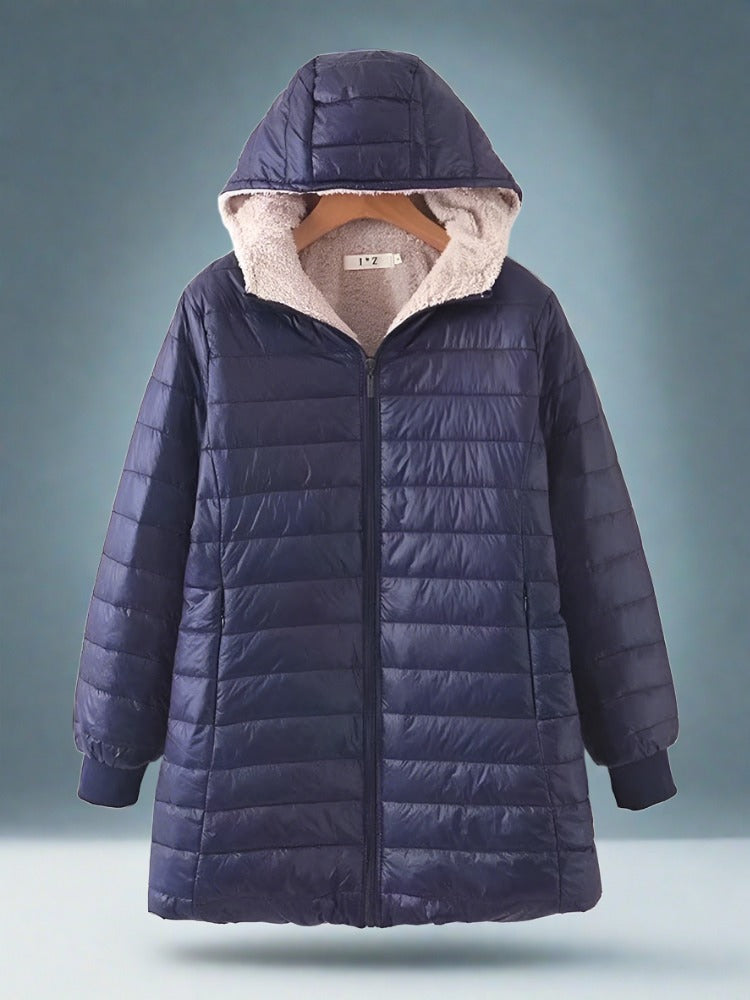 Livia | Steppwinterjacke mit Isolierter Kapuze und Gemütlichem Design für Damen