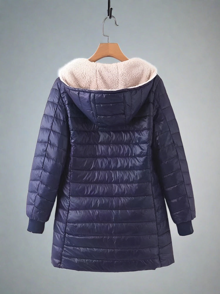 Livia | Steppwinterjacke mit Isolierter Kapuze und Gemütlichem Design für Damen