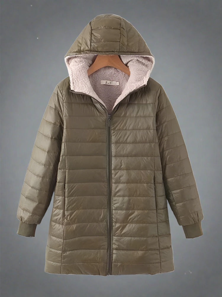 Livia | Steppwinterjacke mit Isolierter Kapuze und Gemütlichem Design für Damen