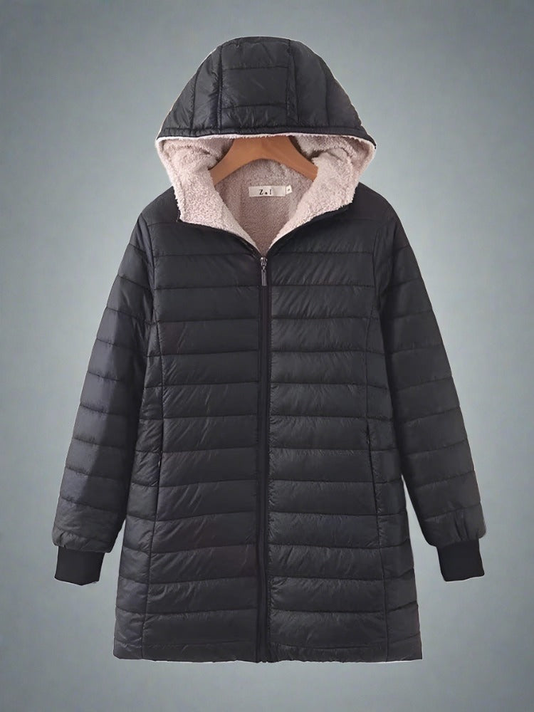 Livia | Steppwinterjacke mit Isolierter Kapuze und Gemütlichem Design für Damen