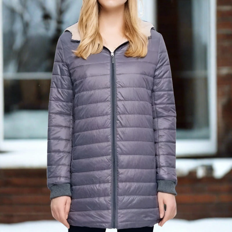 Livia | Steppwinterjacke mit Isolierter Kapuze und Gemütlichem Design für Damen