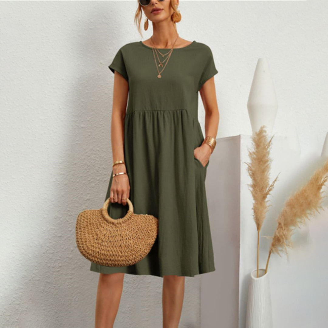 Lia | Sommerkleid mit Leichtem Stoff und Seitentaschen für Frauen