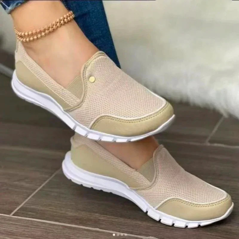 Precy - Slip-On Orthopädische Diabetiker Walking Schuhe, Easy Fit Leichte Flache Turnschuhe