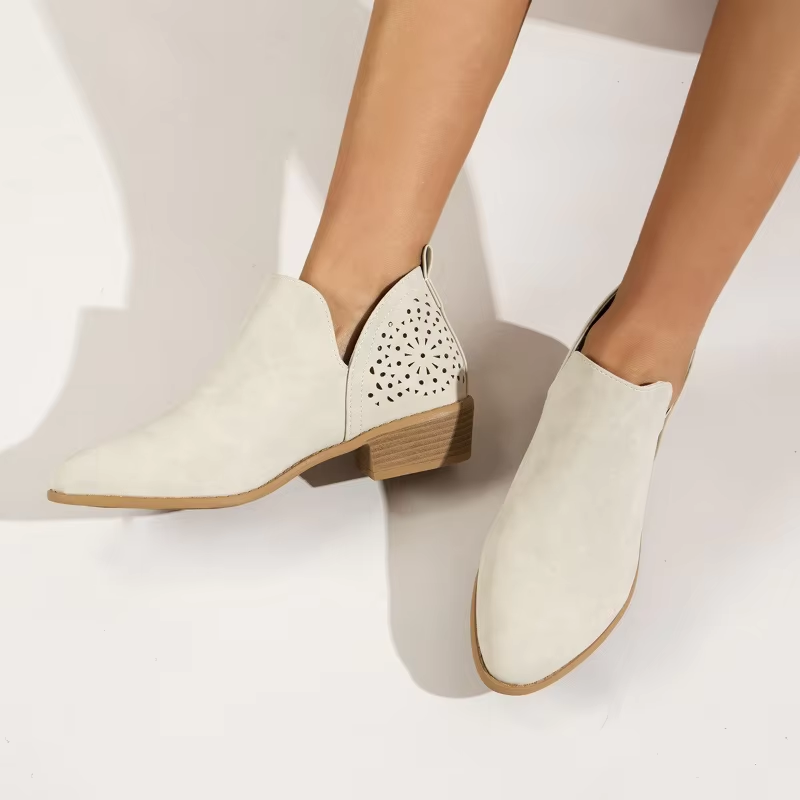 Holga | Damen Stiefeletten mit Chunky Heel - Schlanke Ankle Boots