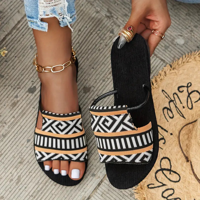Janne | Atmungsaktive Flying Woven Slide Sandalen