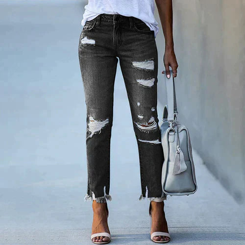 Livia | Skinny Jeans mit Schmeichelhaftem Schnitt und Trendigem Used-Look für Frauen