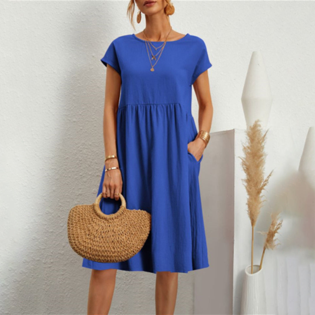 Lia | Sommerkleid mit Leichtem Stoff und Seitentaschen für Frauen