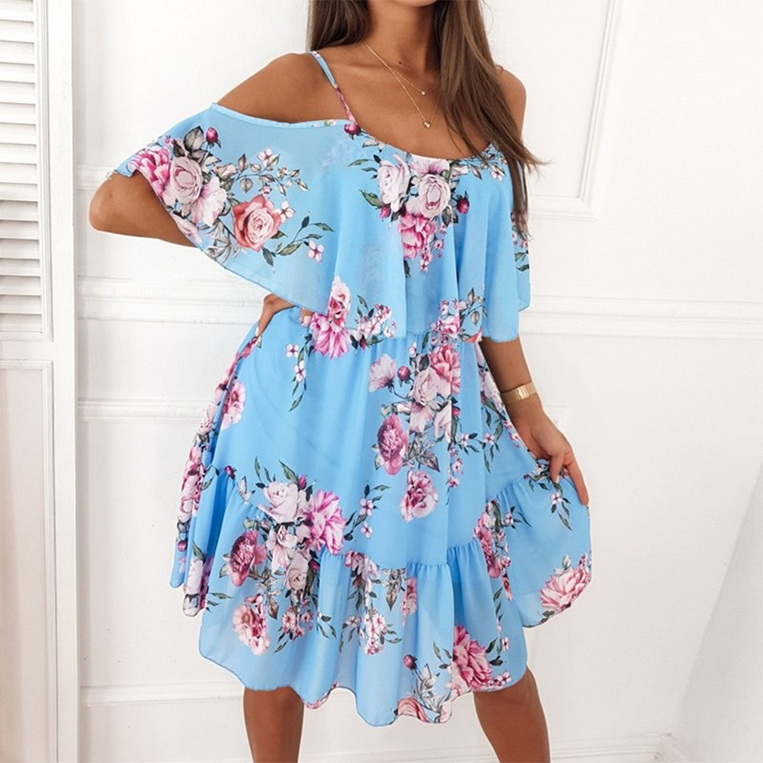 Livia | Trägerkleid mit Floralem Muster und Luftigem Stoff für Frauen