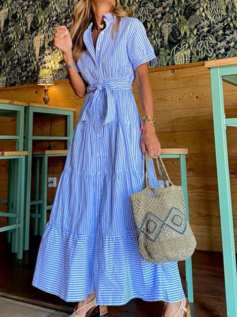 Liana | Maxikleid mit Eleganter Passform und Auffälligem Muster für Stilbewusste Frauen