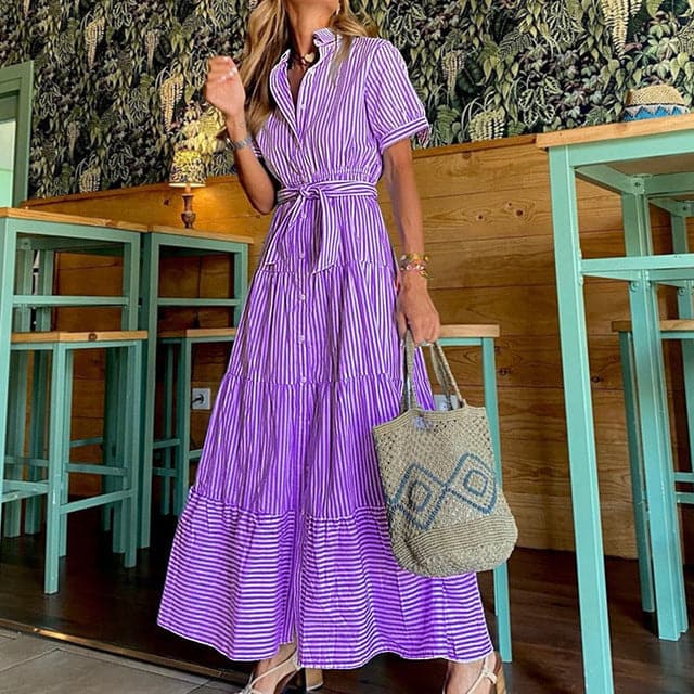 Liana | Maxikleid mit Eleganter Passform und Auffälligem Muster für Stilbewusste Frauen