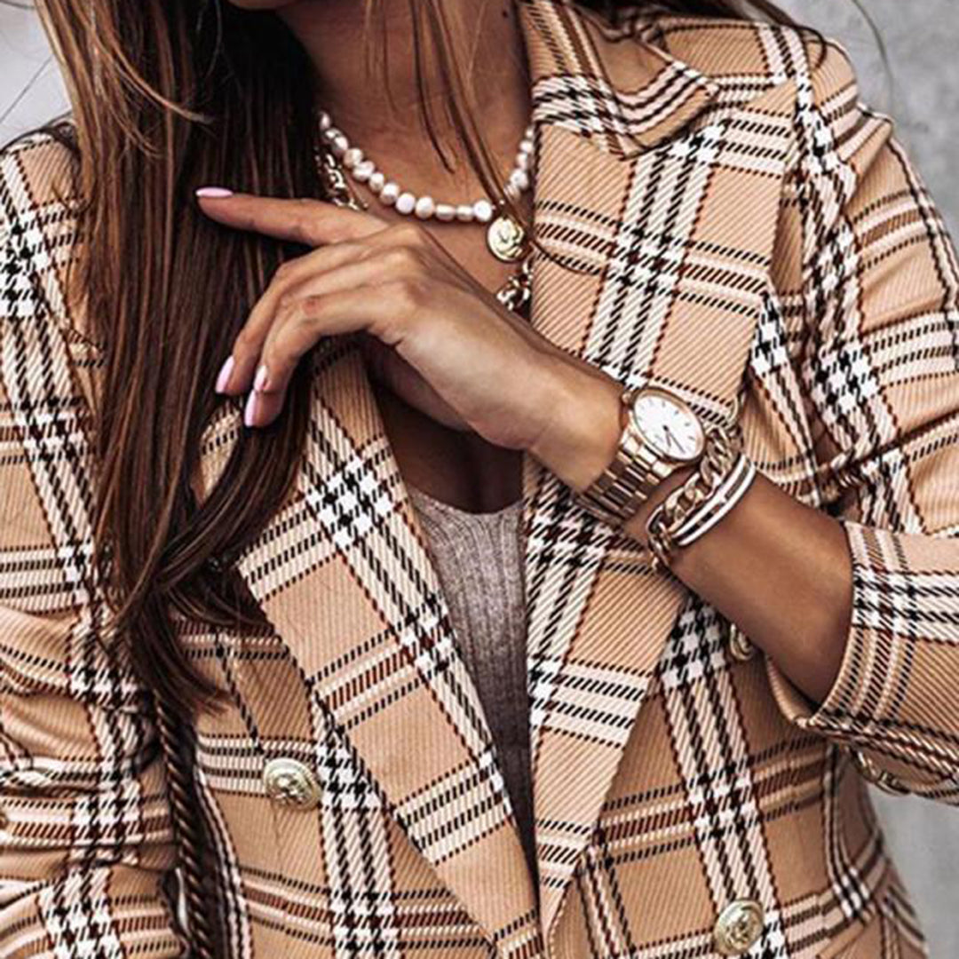 Celina | Blazer mit Elegantem Karomuster und Komfortabler Passform für Frauen