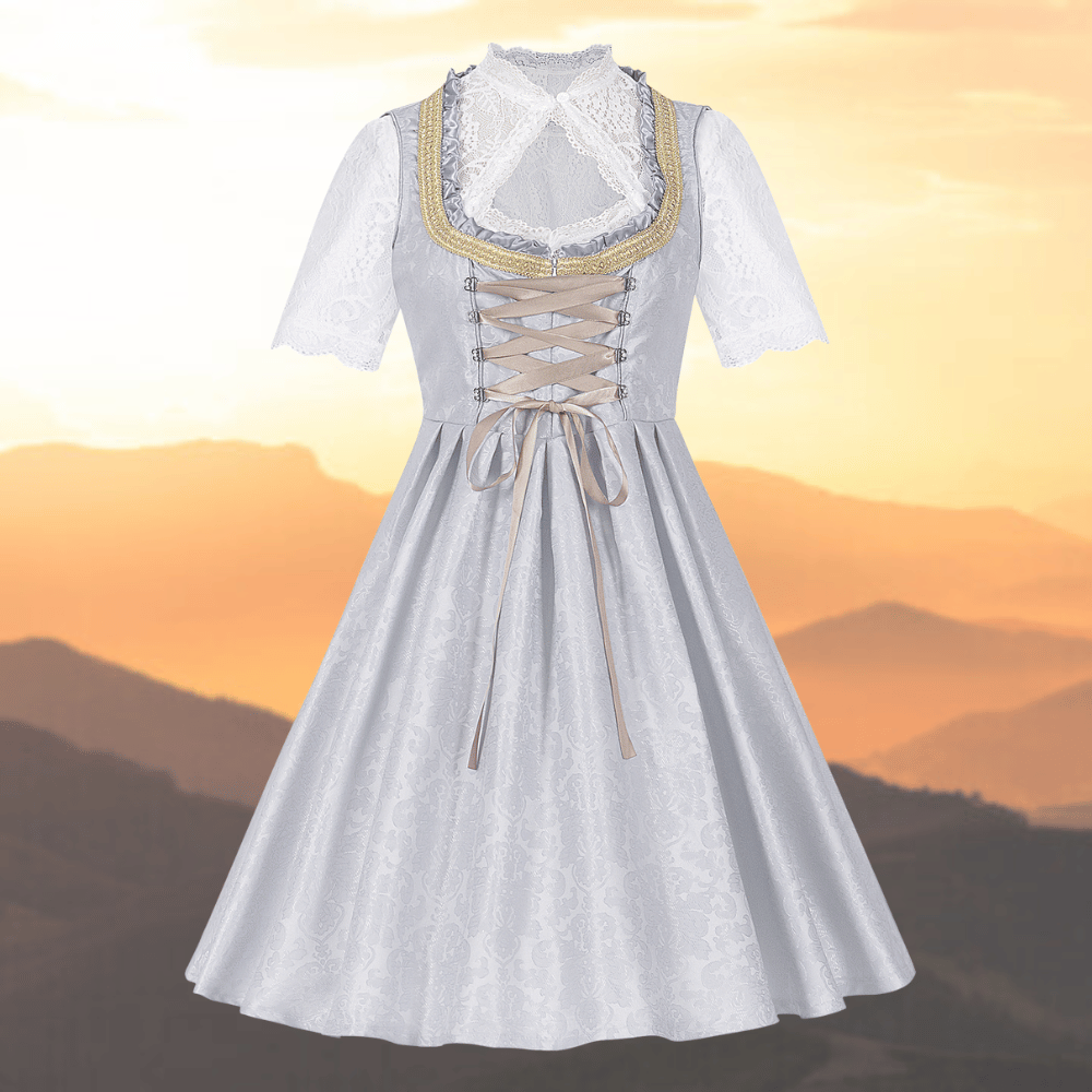 Sophia | Dirndl-Kleid mit Eleganter Spitzenüberlagerung und Zeitlosem Charme für Damen