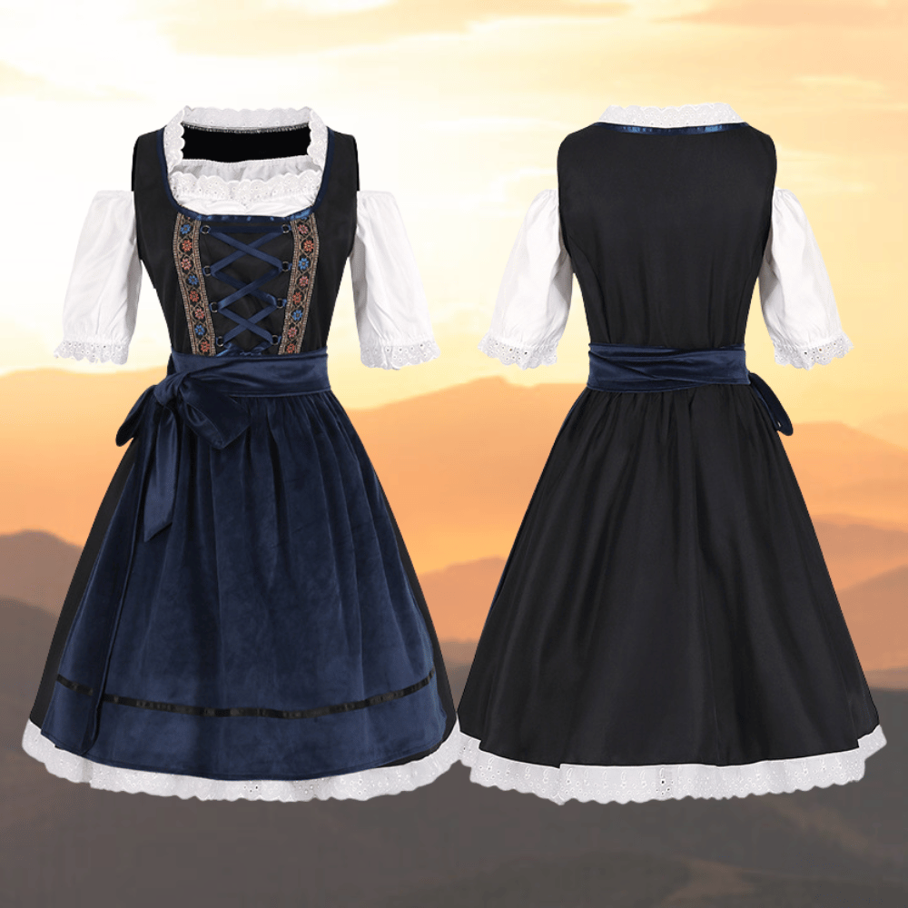 Amalia | Dirndl-Kleid mit Exquisiter Stickerei und Fließendem Rock für Damen