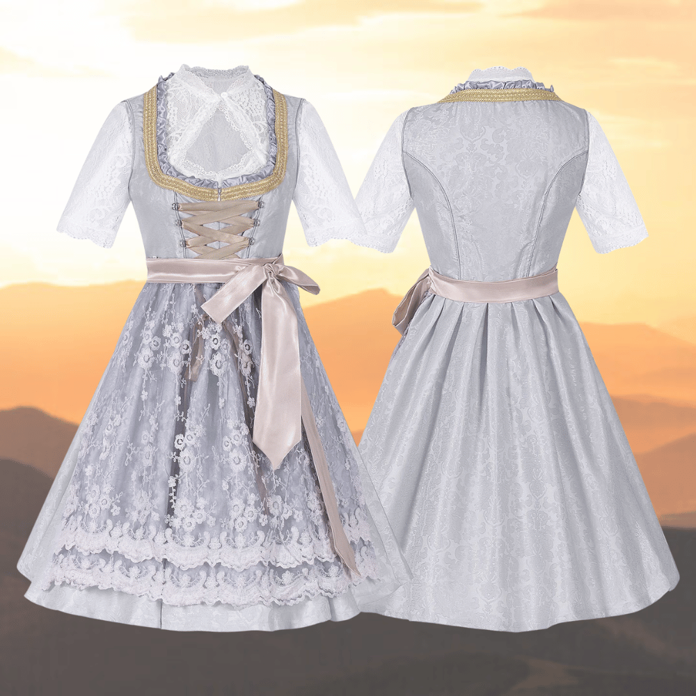Sophia | Dirndl-Kleid mit Eleganter Spitzenüberlagerung und Zeitlosem Charme für Damen