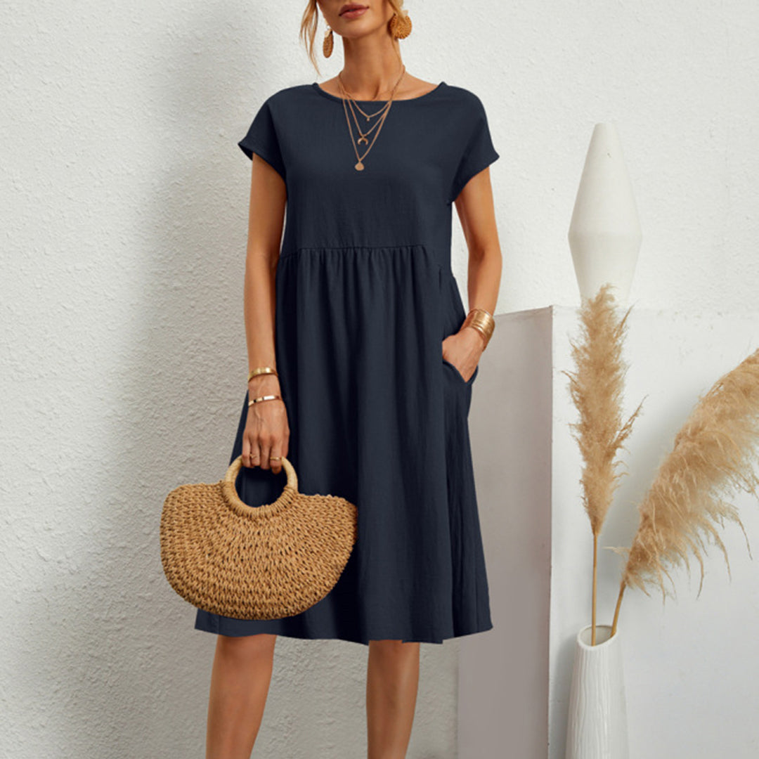 Lia | Sommerkleid mit Leichtem Stoff und Seitentaschen für Frauen