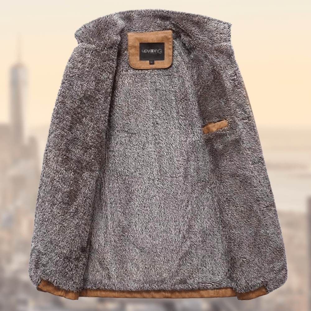 Leander | Jacke mit Luxuriösem Sherpa-Futter und Klassischem Cord für Männer
