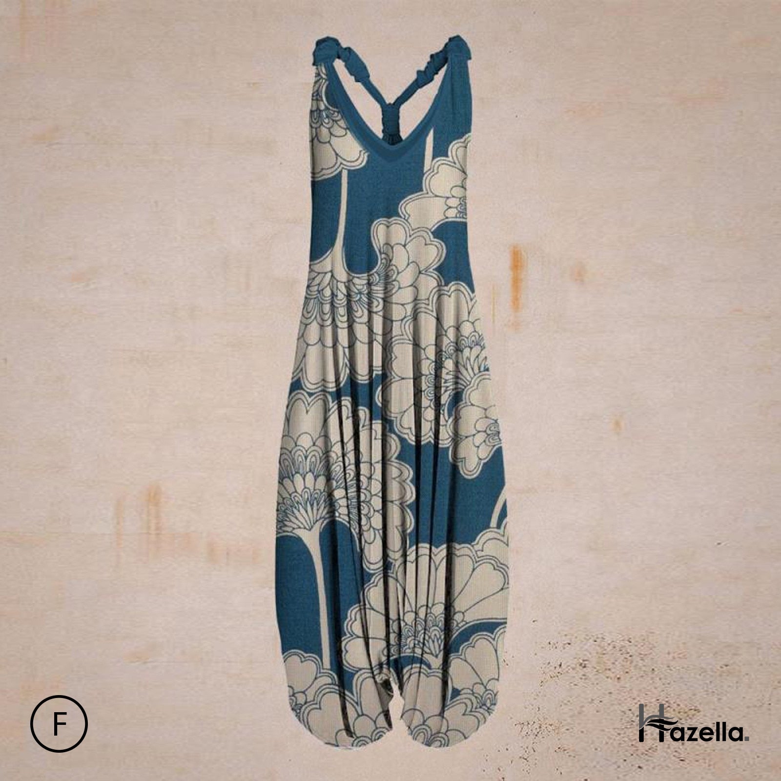 Luna | Harem-Overall mit Künstlerischem Design und Bequemer Passform für Sommerliebhaber