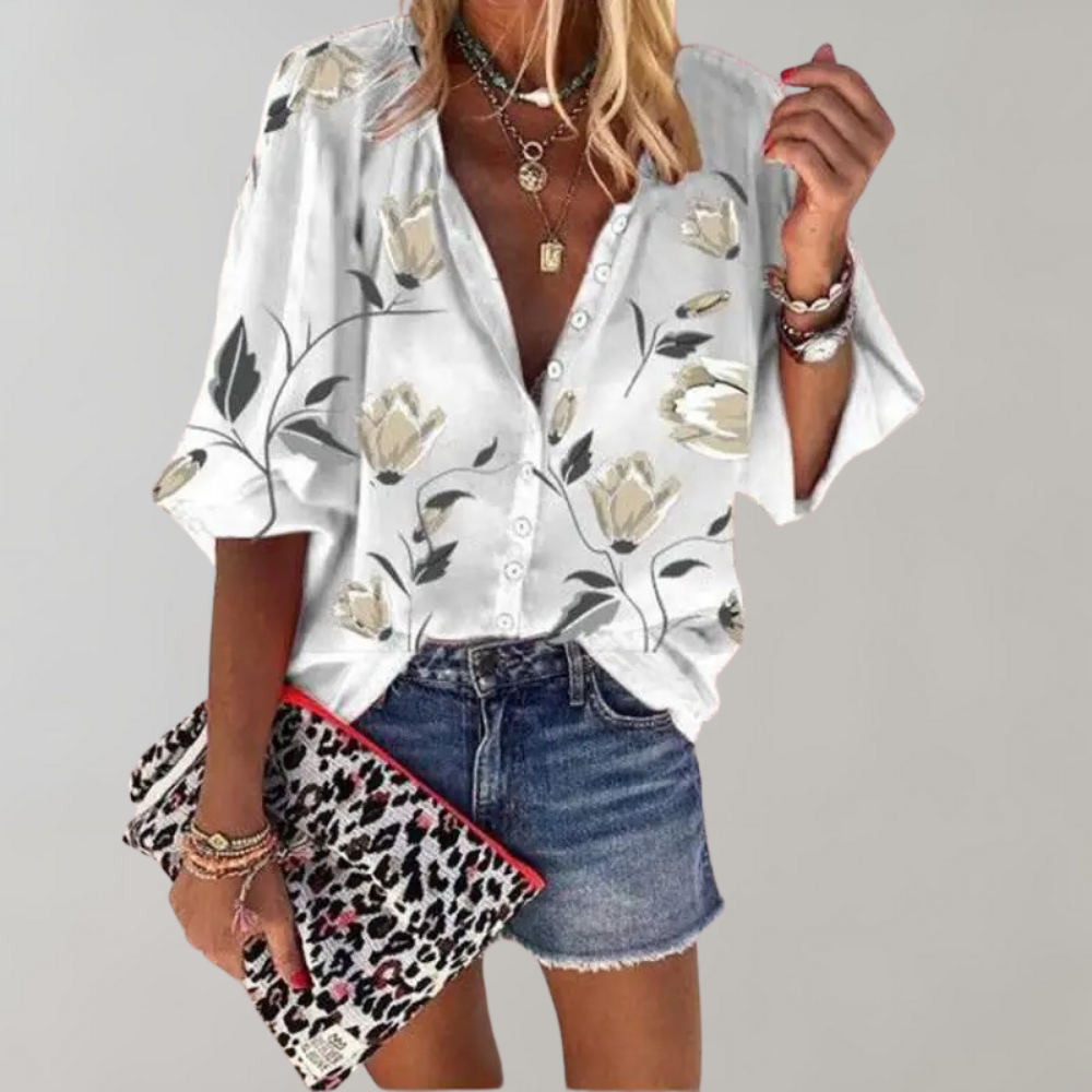 Rosemary - Bluse mit Blumenmuster für Damen