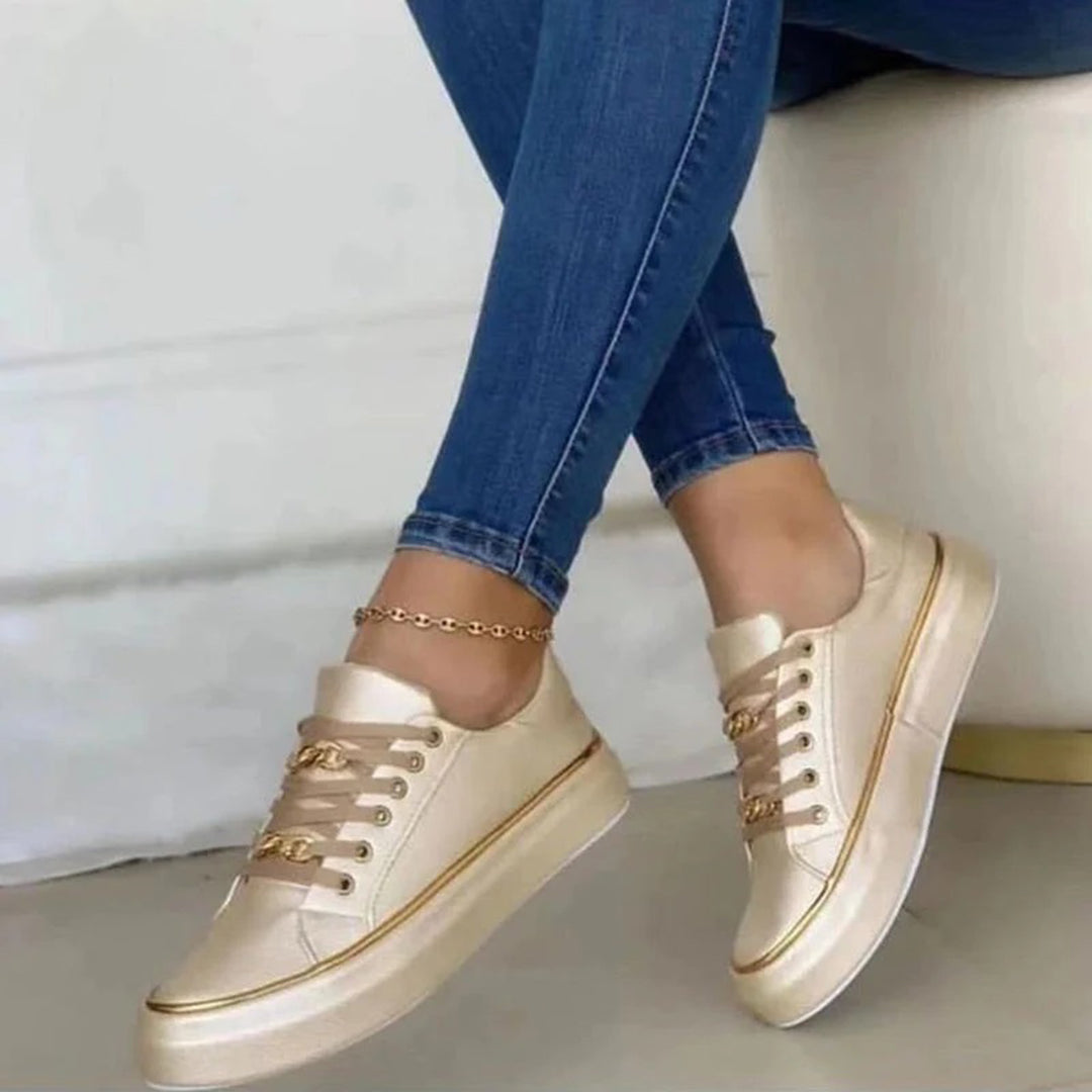 Henley - Damensneaker Schicke Goldakzente