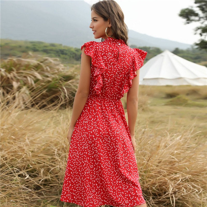 Livia | Sommerkleid mit leichtem Stoff und verspieltem Rüschen-Design für Frauen
