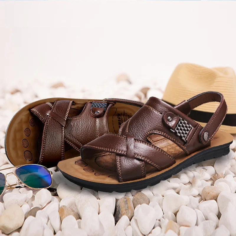 Laurence - Herren orthopädische Sandalen aus Leder