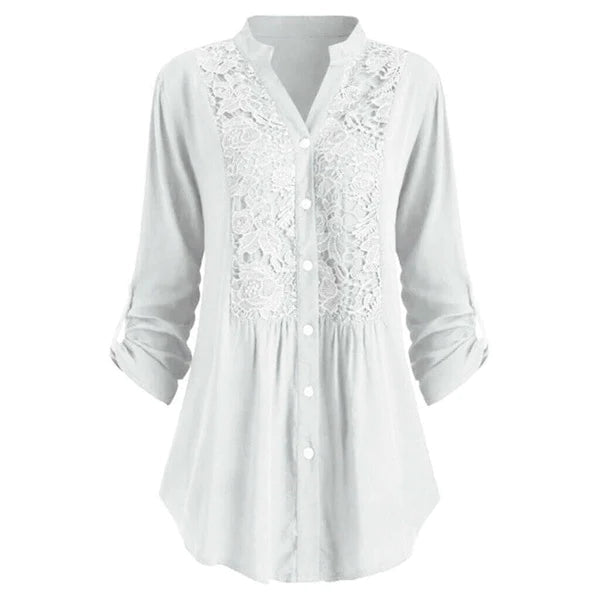 Sherry - Lange Bluse mit Puffärmeln für Frauen