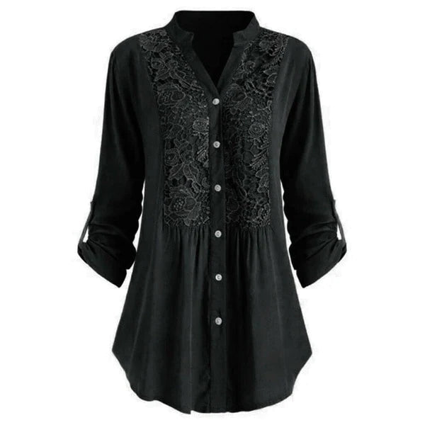 Sherry - Lange Bluse mit Puffärmeln für Frauen