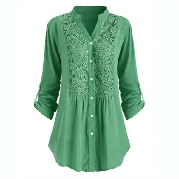 Sherry - Lange Bluse mit Puffärmeln für Frauen