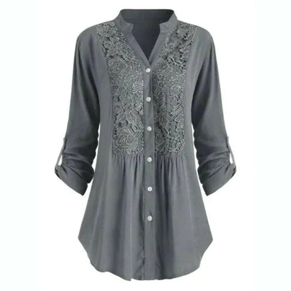 Sherry - Lange Bluse mit Puffärmeln für Frauen