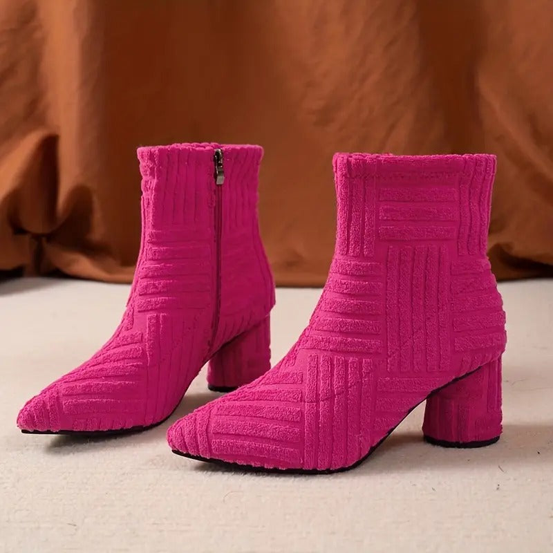 Monalies | Elegante Unifarbene Schuhe mit dickem Absatz