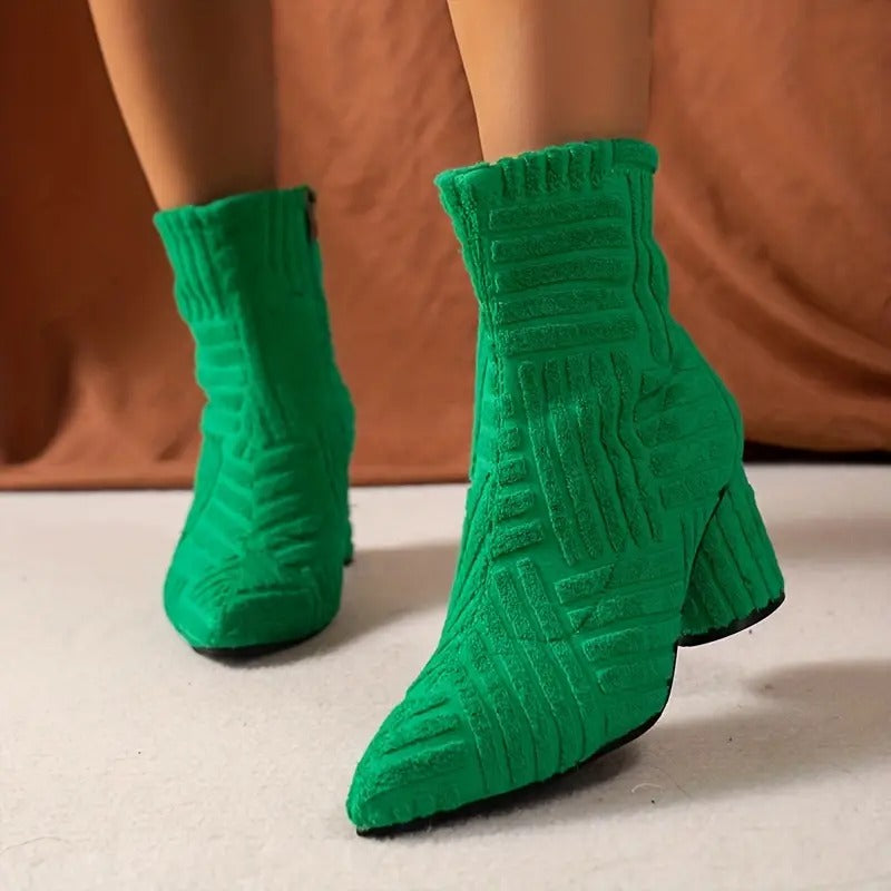 Monalies | Elegante Unifarbene Schuhe mit dickem Absatz