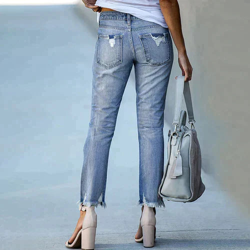 Livia | Skinny Jeans mit Schmeichelhaftem Schnitt und Trendigem Used-Look für Frauen