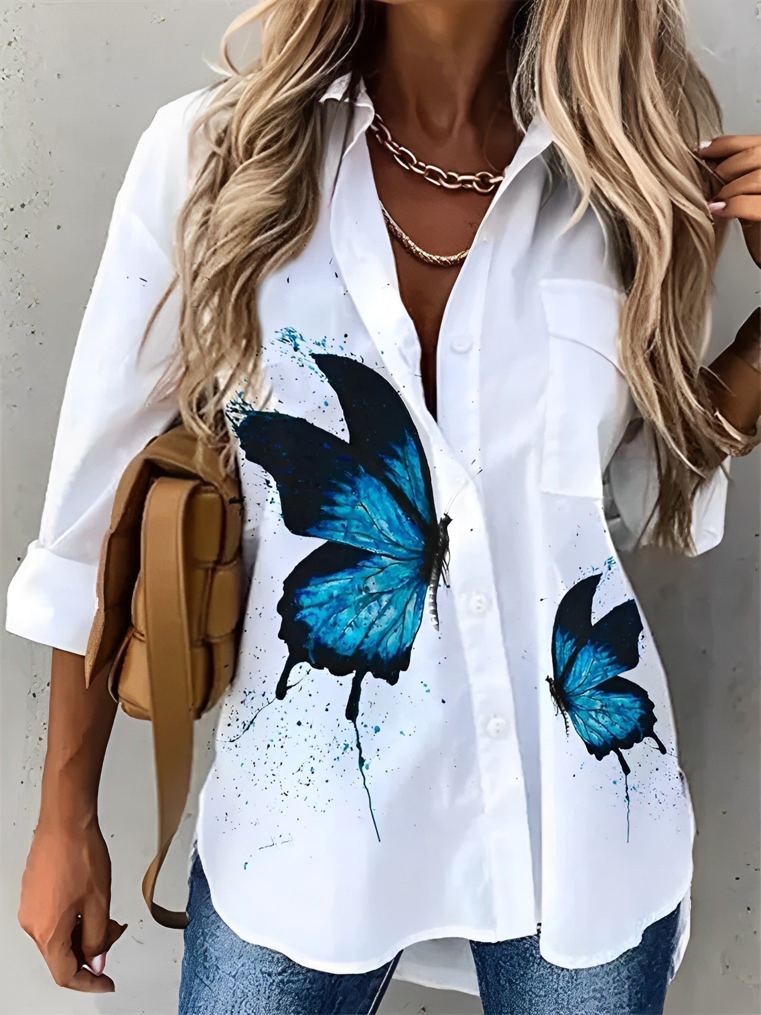 Katelyn – Weiße Bluse für Damen
