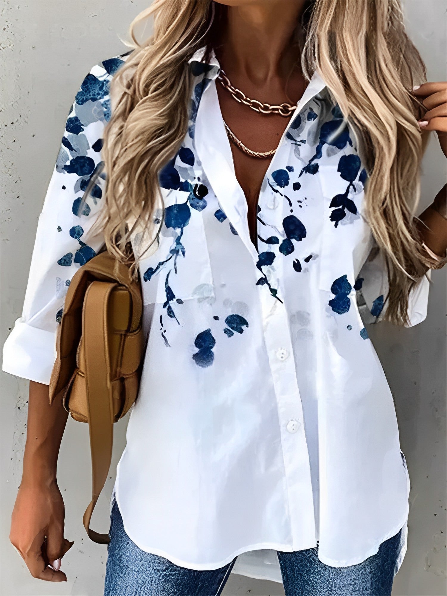 Katelyn – Weiße Bluse für Damen