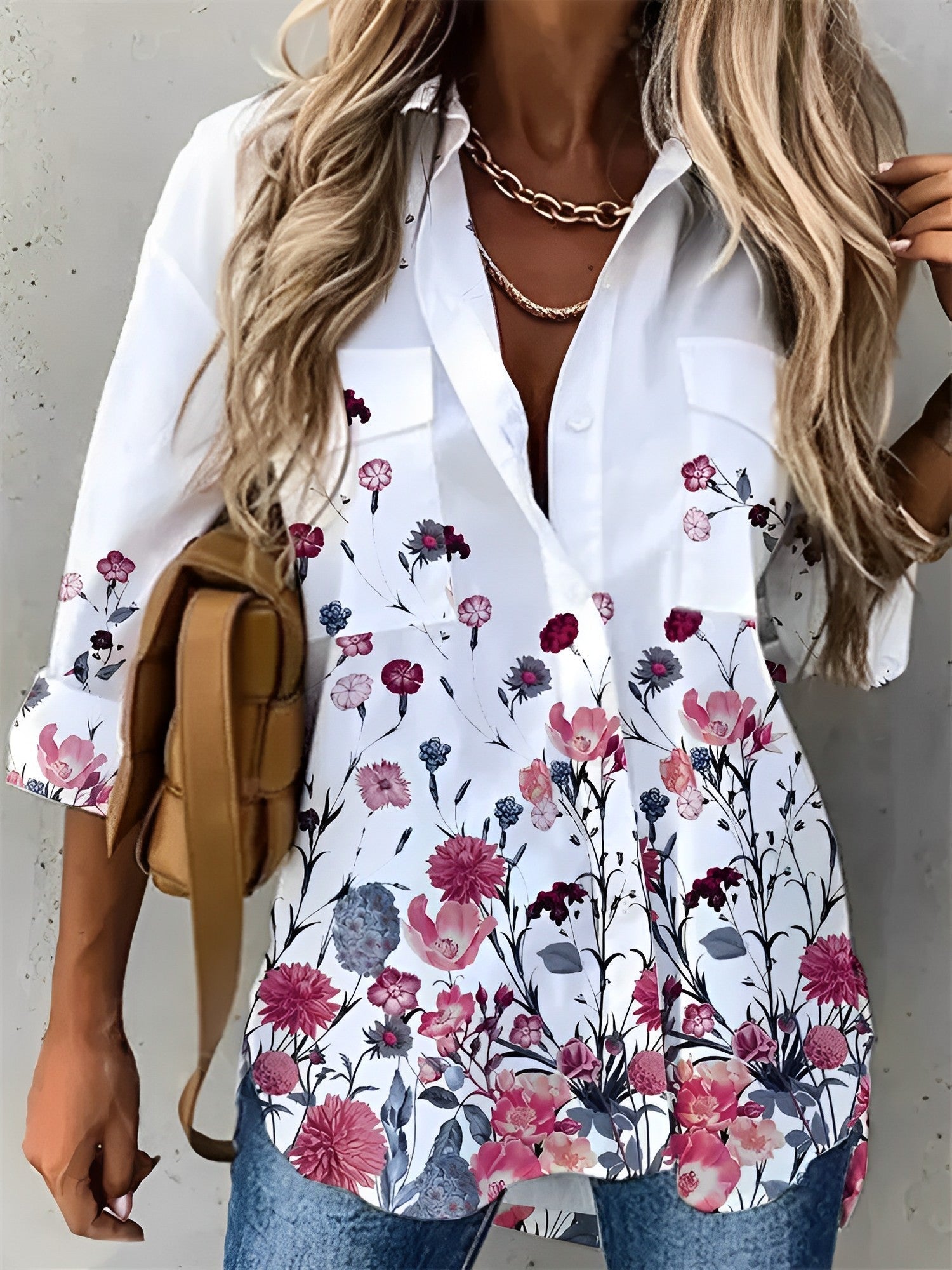 Katelyn – Weiße Bluse für Damen