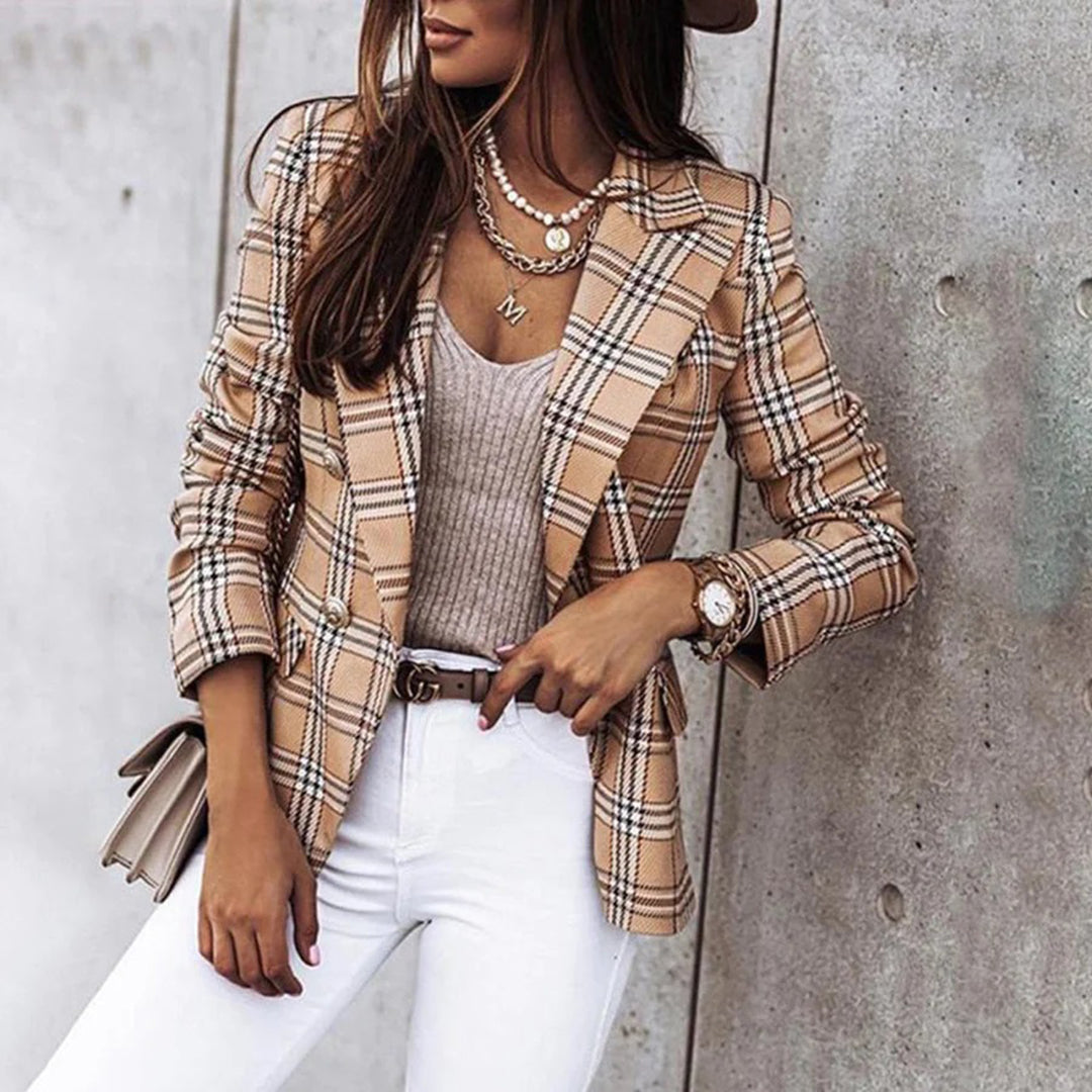 Celina | Blazer mit Elegantem Karomuster und Komfortabler Passform für Frauen