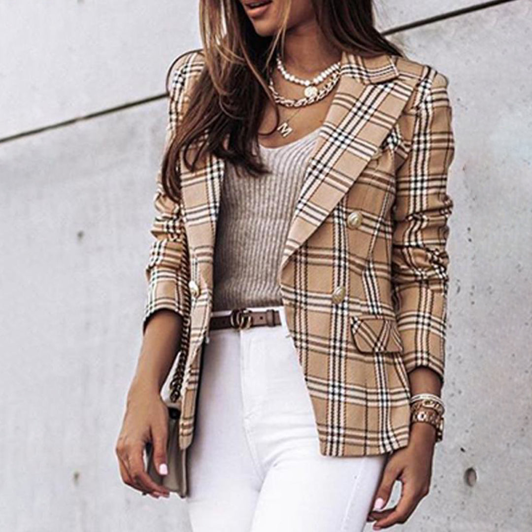 Celina | Blazer mit Elegantem Karomuster und Komfortabler Passform für Frauen