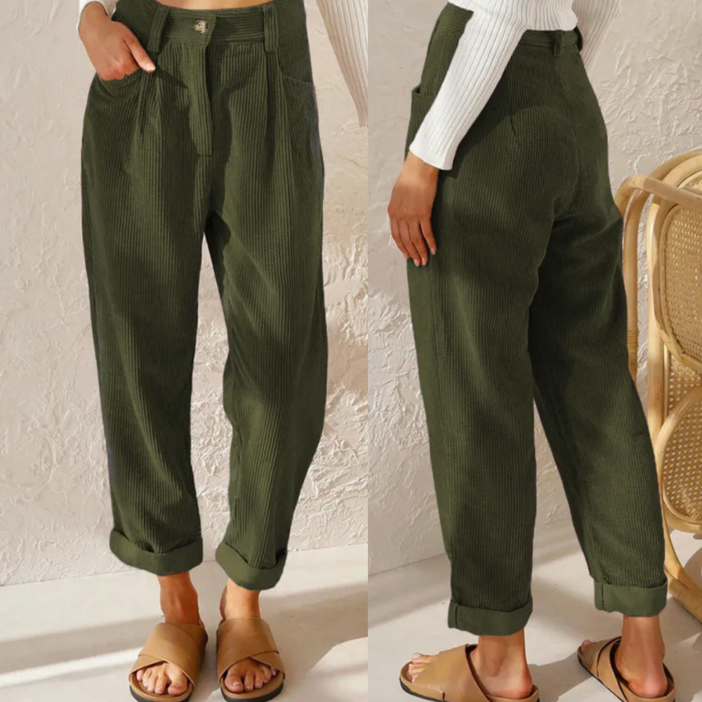 Livia | Cordhose mit Relaxed Fit und Hochtaillierung für Frauen