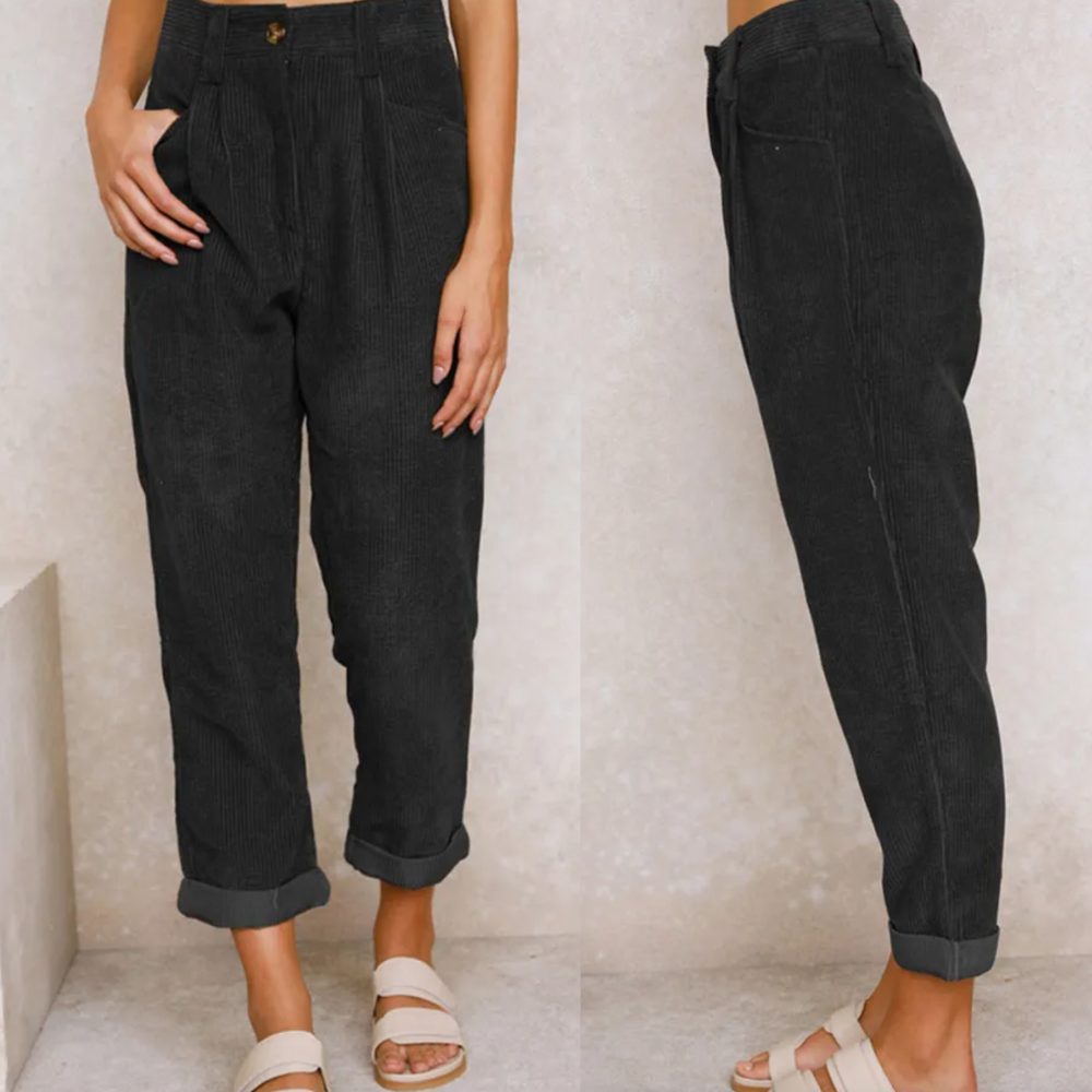 Livia | Cordhose mit Relaxed Fit und Hochtaillierung für Frauen