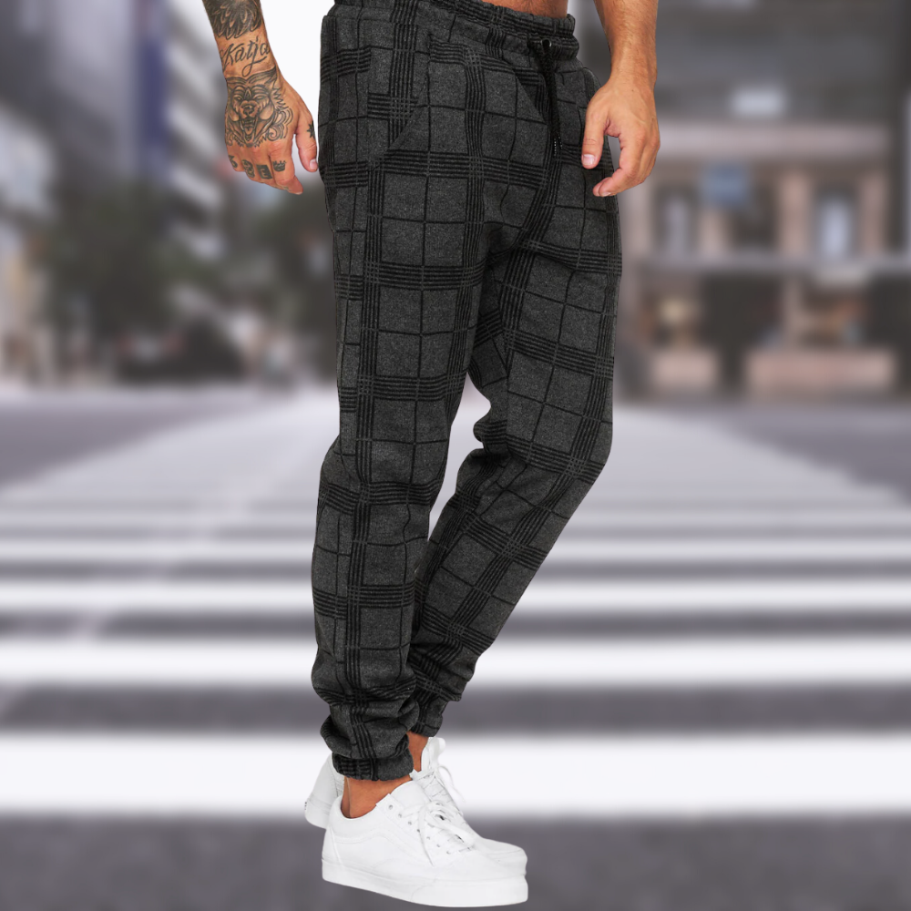Luca | Karierte Hose mit Atmungsaktivem Stoff und Bequemer Passform für Männer