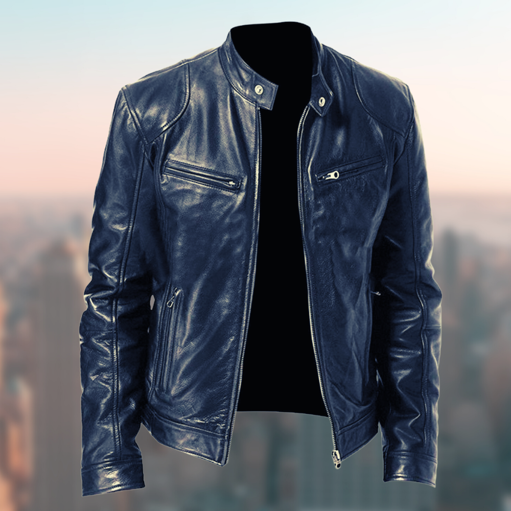 Bernard - Stylische PU-Lederjacke für Männer mit Reißverschluss