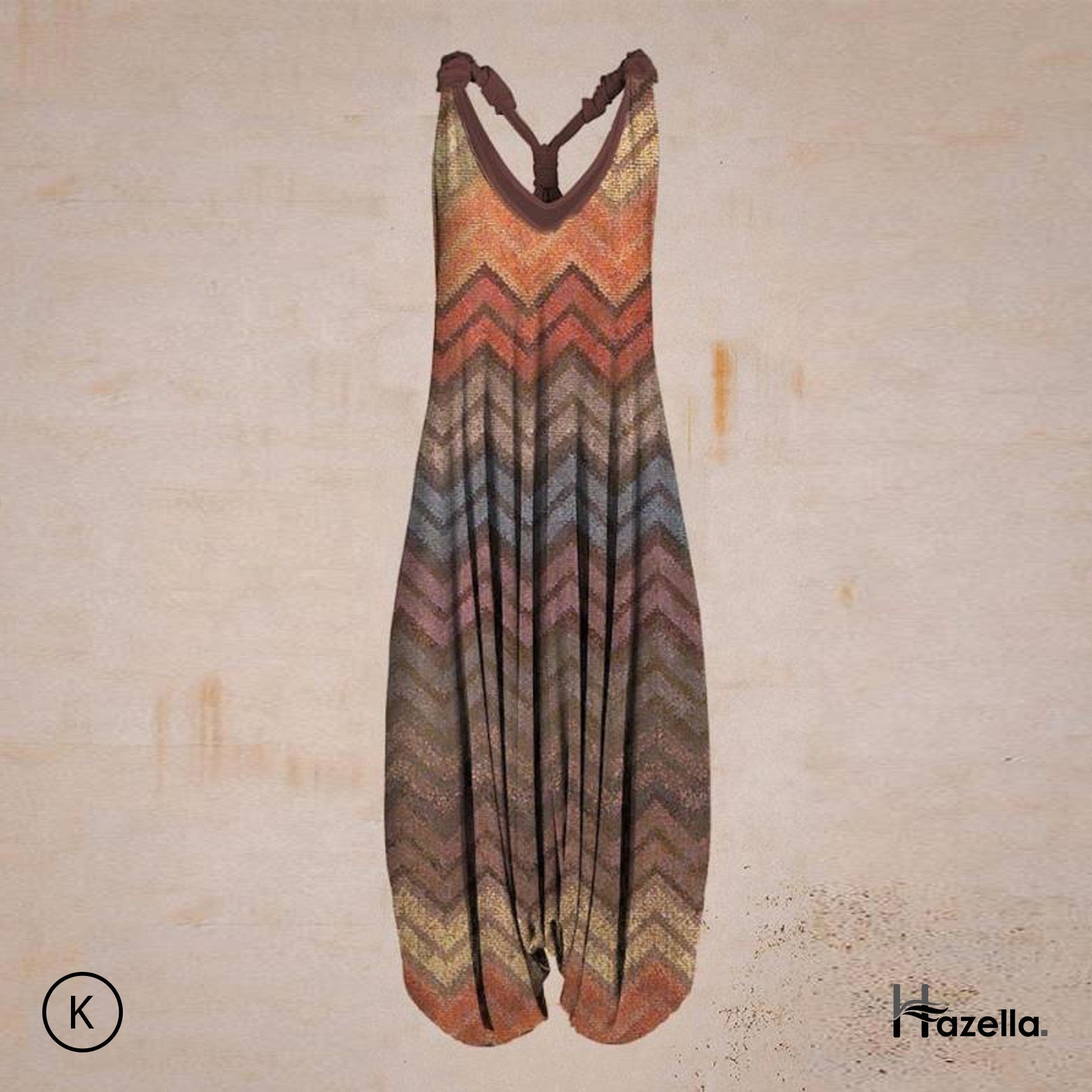Luna | Harem-Overall mit Künstlerischem Design und Bequemer Passform für Sommerliebhaber