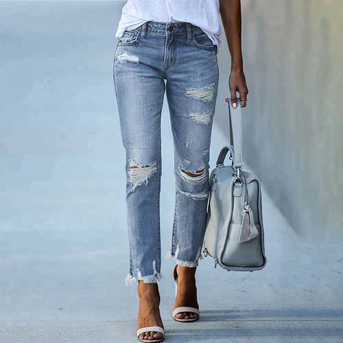 Livia | Skinny Jeans mit Schmeichelhaftem Schnitt und Trendigem Used-Look für Frauen