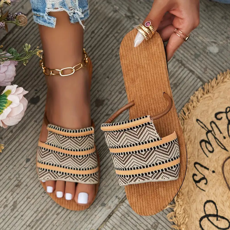 Janne | Atmungsaktive Flying Woven Slide Sandalen